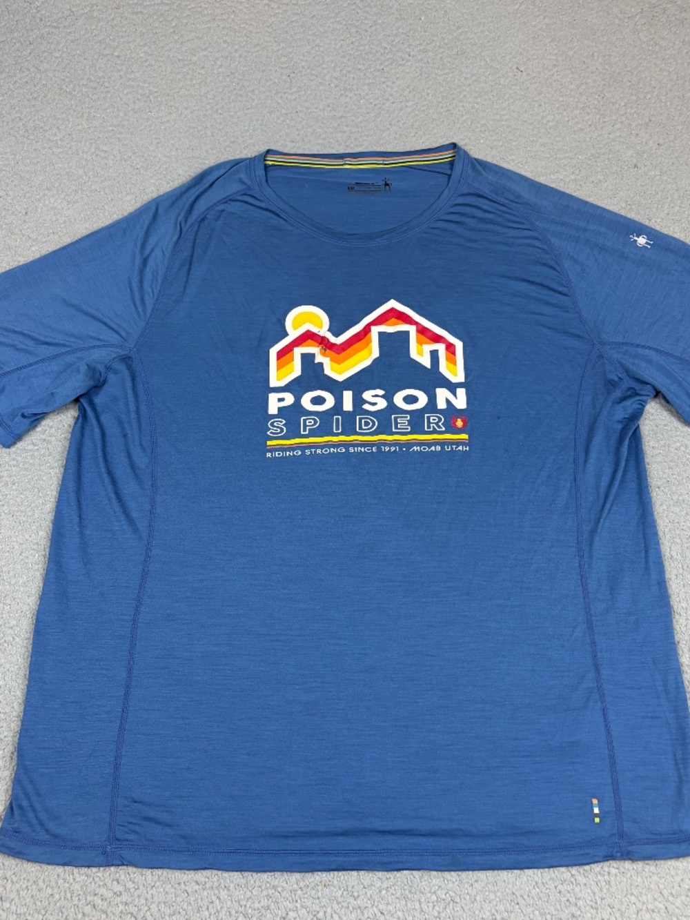 Smartwool Shirt Merino Sport 120 Mens XXL Blue Performance Running Marathon Moab